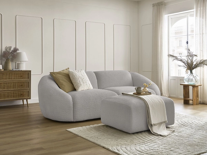 3er Sofa mit Hocker BOBOCHIC TINA