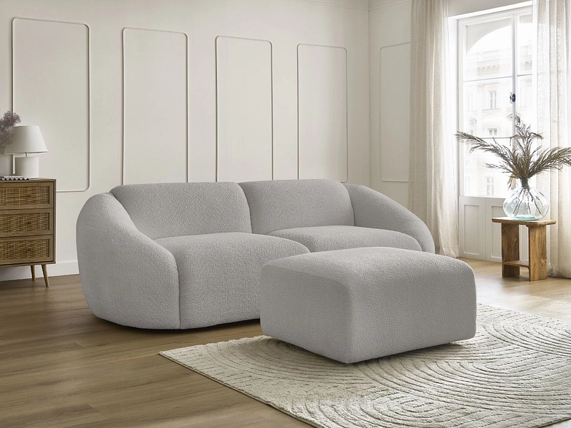 3er Sofa mit Hocker BOBOCHIC TINA