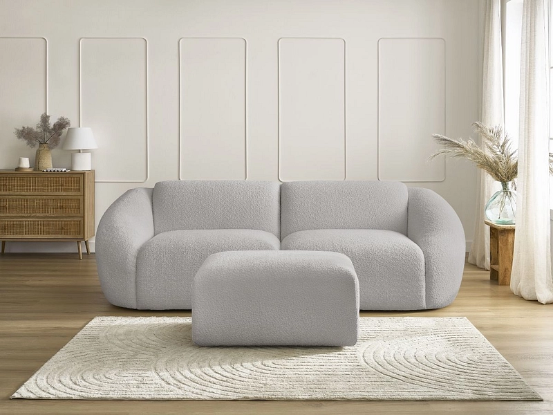 3er Sofa mit Hocker BOBOCHIC TINA