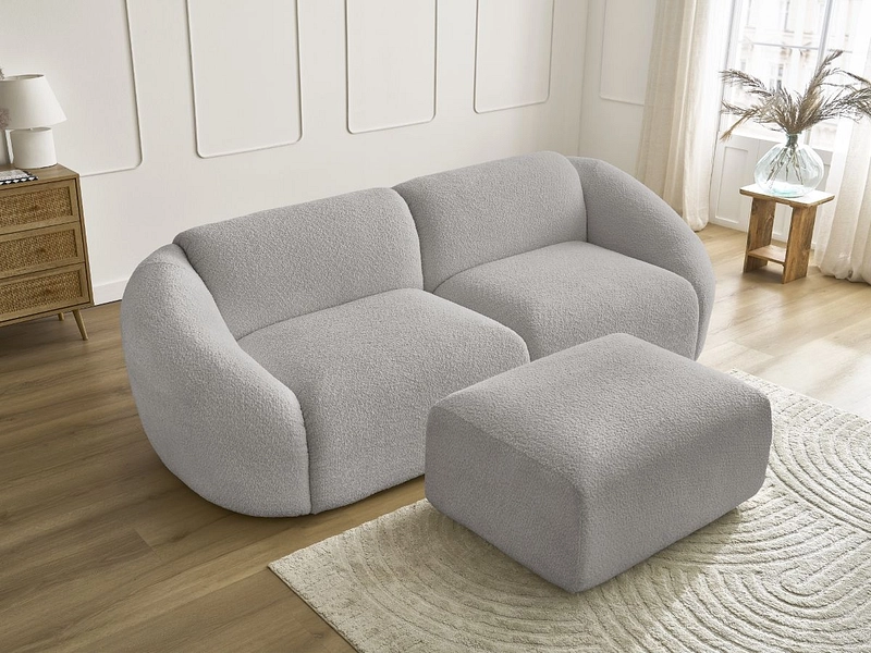 3er Sofa mit Hocker BOBOCHIC TINA