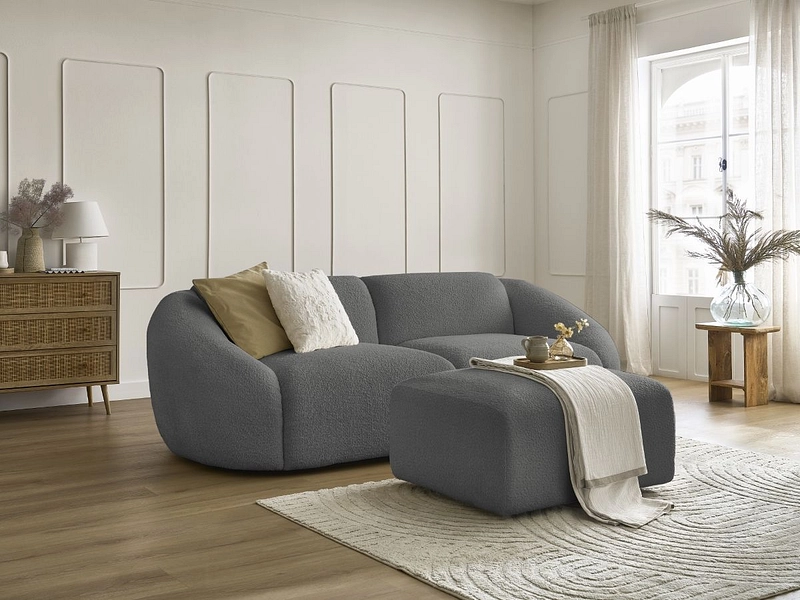 3er Sofa mit Hocker BOBOCHIC TINA