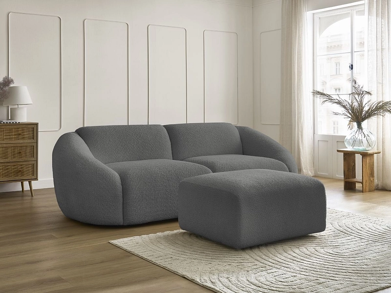 3er Sofa mit Hocker BOBOCHIC TINA