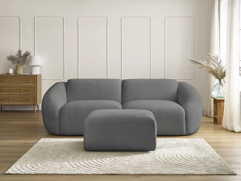 3er Sofa mit Hocker BOBOCHIC TINA