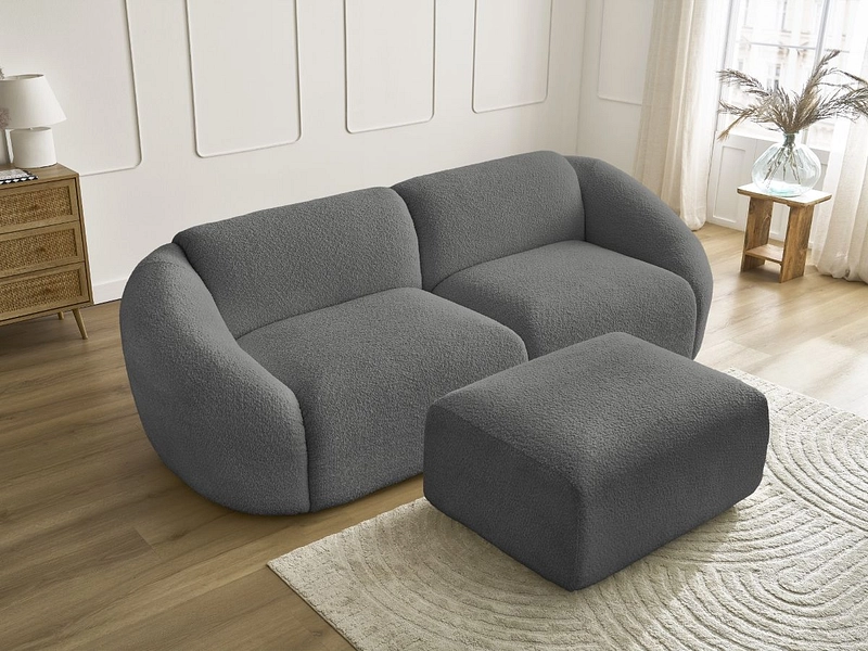 3er Sofa mit Hocker BOBOCHIC TINA