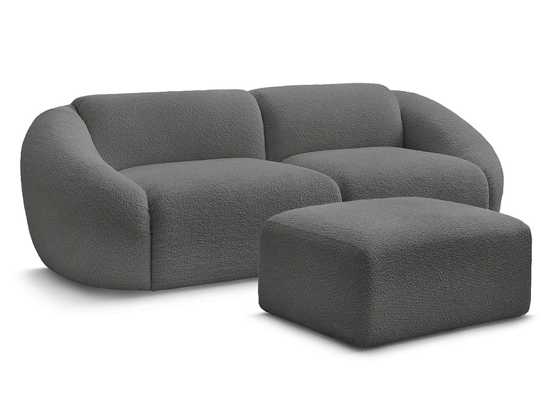 3er Sofa mit Hocker BOBOCHIC TINA