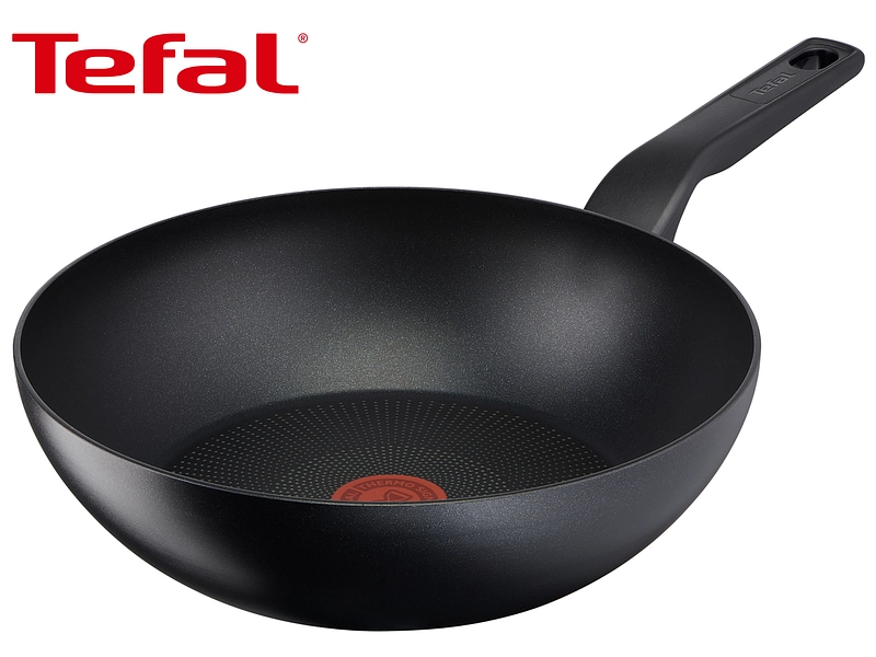 TEFAL Wok TITANIUM FORCE Ø28cm aluminium noir