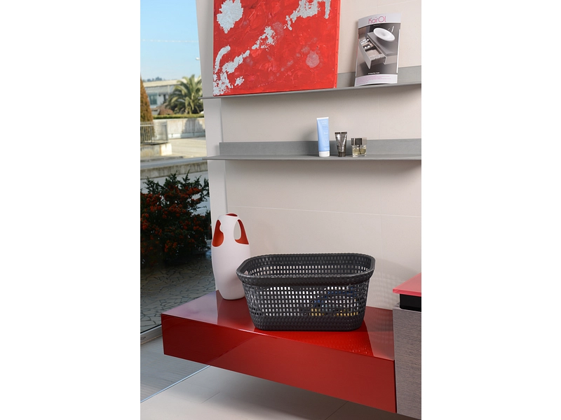 DEAHOME Wäschekorb RATTAN anthrazitschwarz