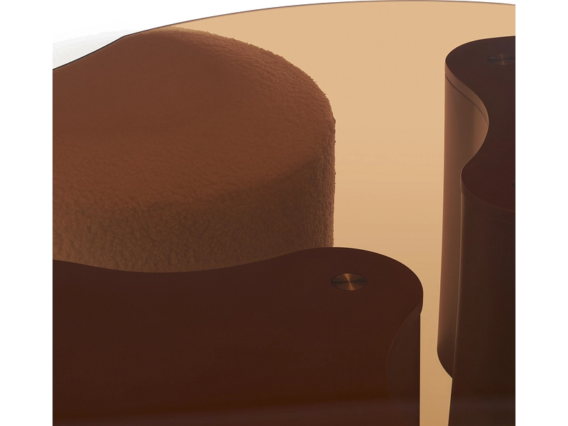 Set aus Couchtisch und 2 Hockern AMBREA