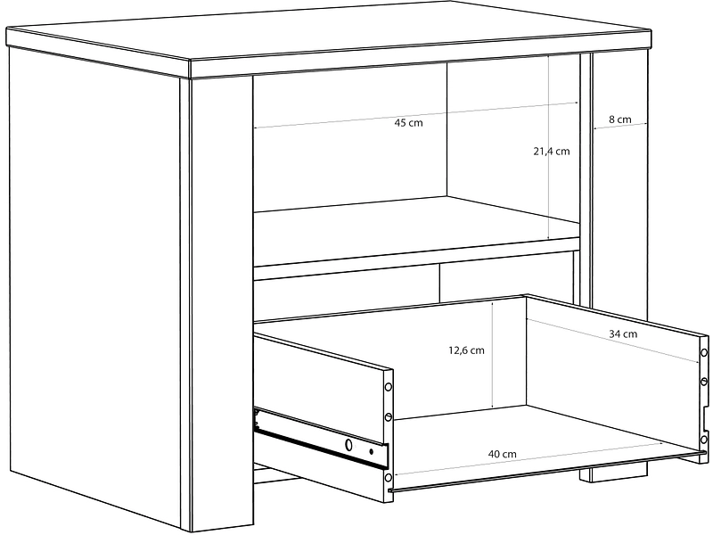 Nachttisch BOHOL 1 Schublade