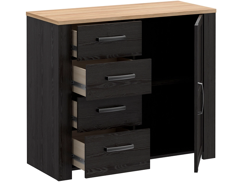 Kommode BOHOL 1 Tür 4 Schubladen