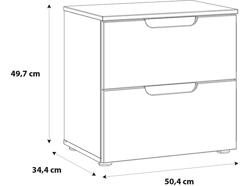 Chevet SIENNA 2 tiroirs Chevet SIENNA 2 tiroirs