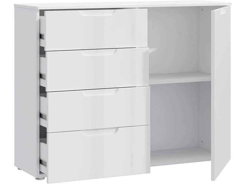 Kommode SIENNA 1 Tür 4 Schubladen