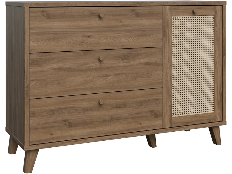 Commode GLENKEEN 1 porte 3 tiroirs Commode GLENKEEN 1 porte 3 tiroirs