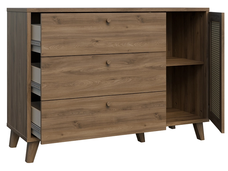 Commode GLENKEEN 1 porte 3 tiroirs Commode GLENKEEN 1 porte 3 tiroirs