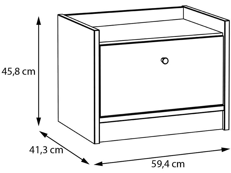 Comodino BADERNA 1 cassetto