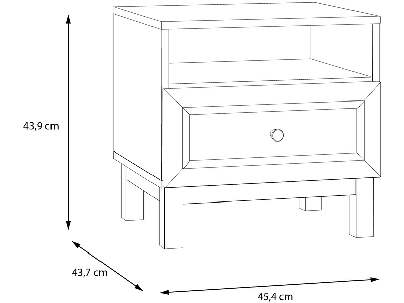 Nachttisch PENKRIDGE 1 Schublade