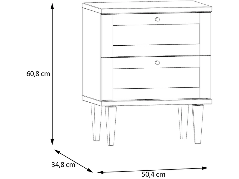 Chevet CALASETTA 2 tiroirs