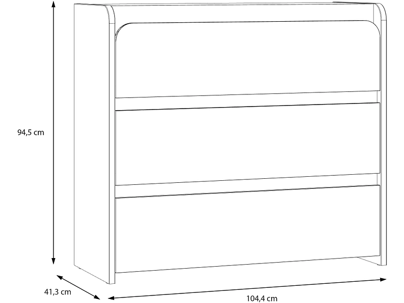 Commode HOA 3 tiroirs