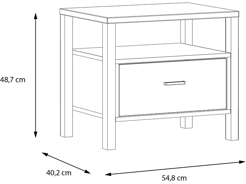 Nachttisch HIGH ROCK 1 Schublade