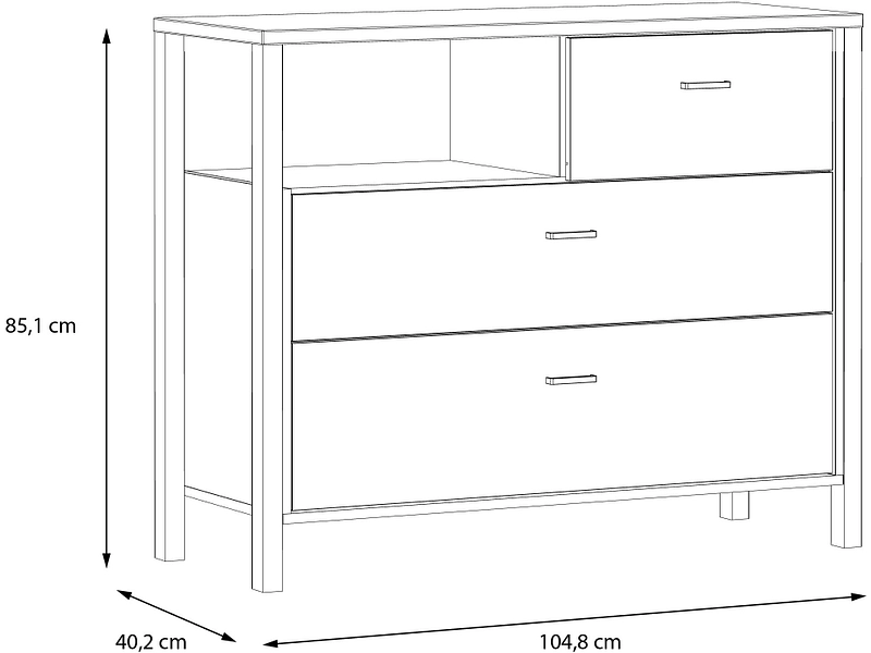 Kommode HIGH ROCK 1 Schublade