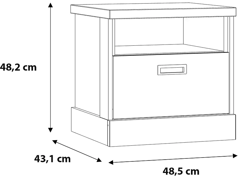 Chevet KASZIMIRO 1 tiroir