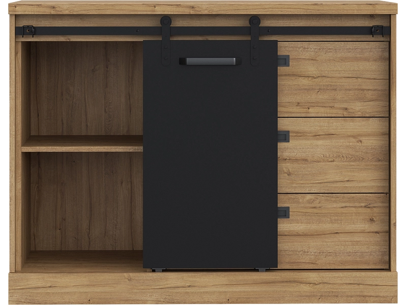 Commode KASZIMIRO 1 porte 3 tiroirs Commode KASZIMIRO 1 porte 3 tiroirs