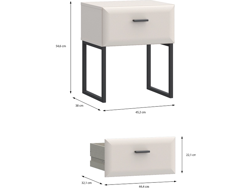 Nachttisch AKIHISA 1 Schublade