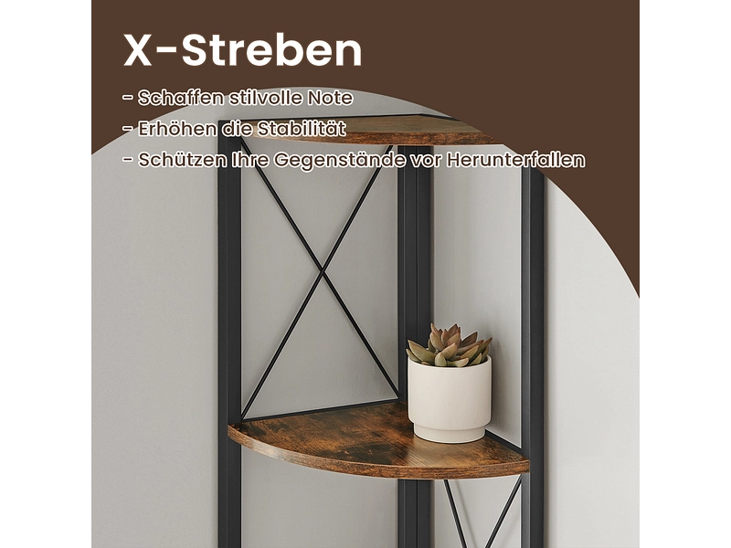 SONGMICS Eckregal RUSTIK