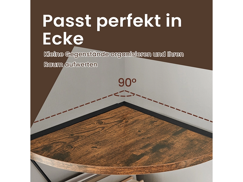 SONGMICS Eckregal RUSTIK