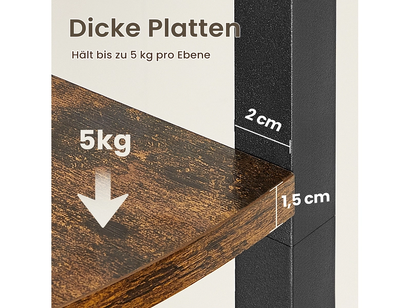 SONGMICS Eckregal RUSTIK