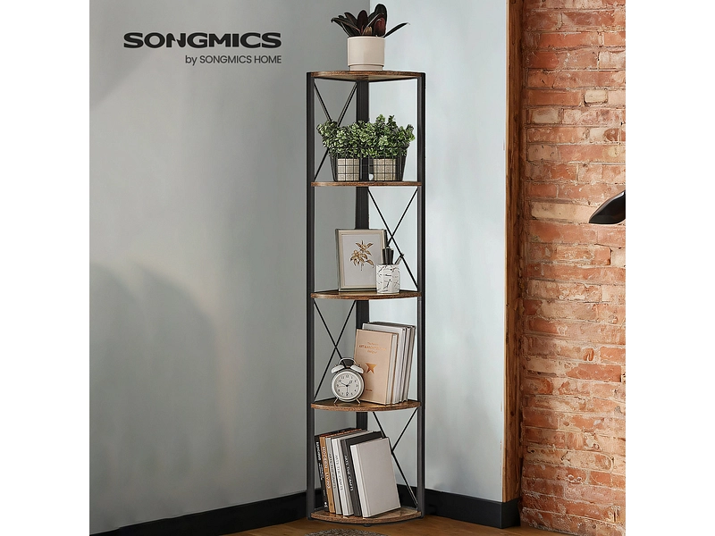 SONGMICS Eckregal RUSTIK