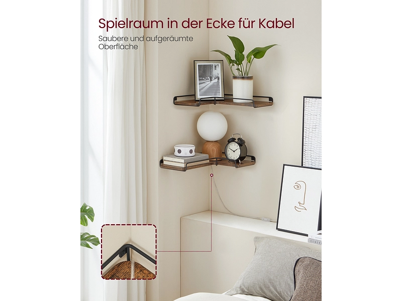 SONGMICS Wandregal RUSTIK