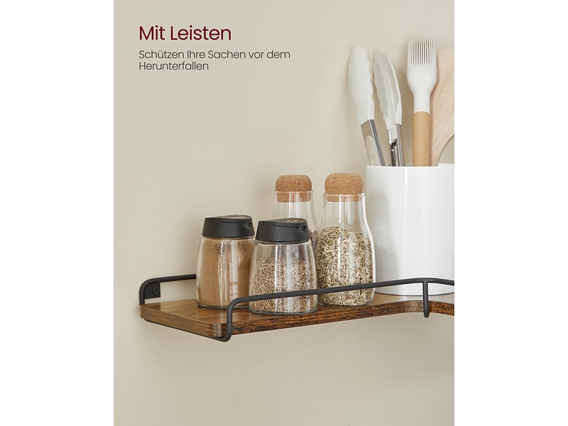 SONGMICS Wandregal RUSTIK