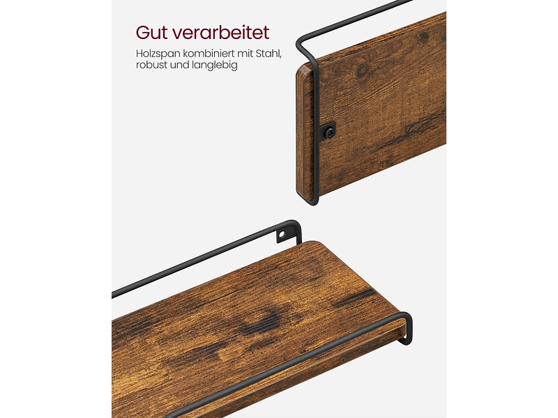 SONGMICS Wandregal RUSTIK