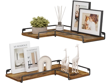 SONGMICS Wandregal RUSTIK