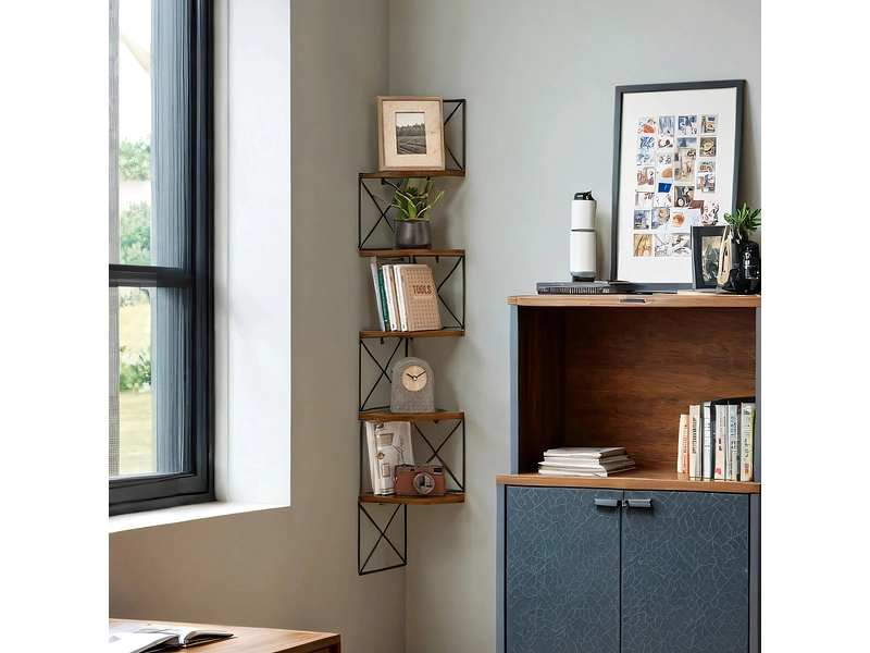 SONGMICS Eckregal RUSTIK