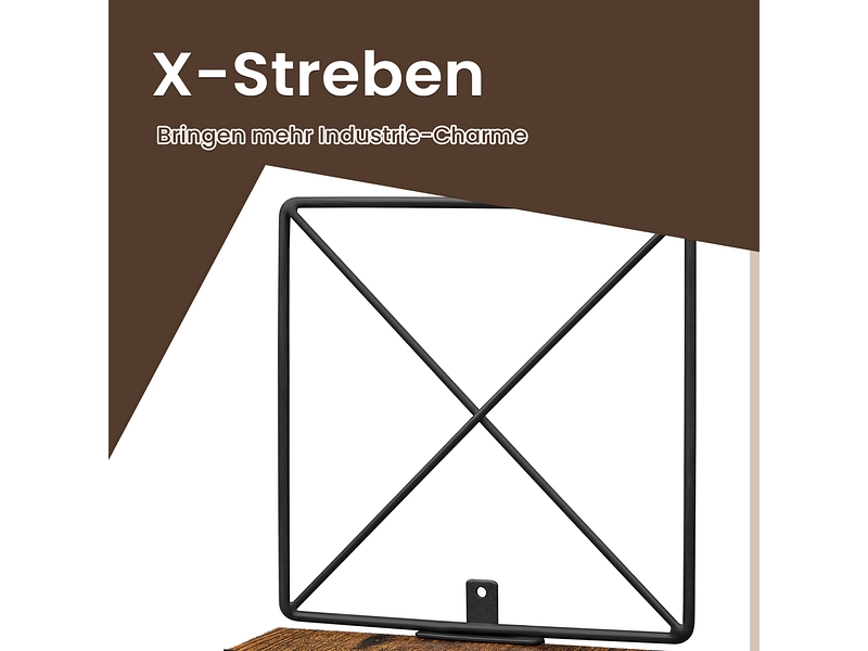 SONGMICS Eckregal RUSTIK