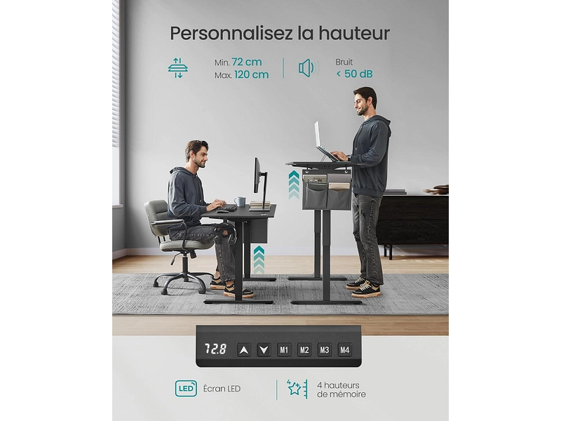 Scrivania elettrica SONGMICS FABRIK