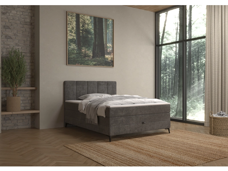 Boxspring BERGAMO grigio