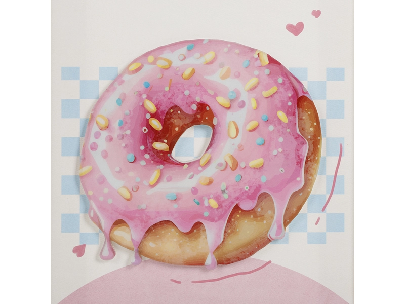 Tela texturizzata DONUT 1 pezzo multicolore