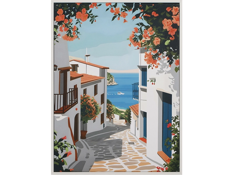 Toile imprimée CRETE 1 pièce multicolore Toile imprimée CRETE 1 pièce multicolore