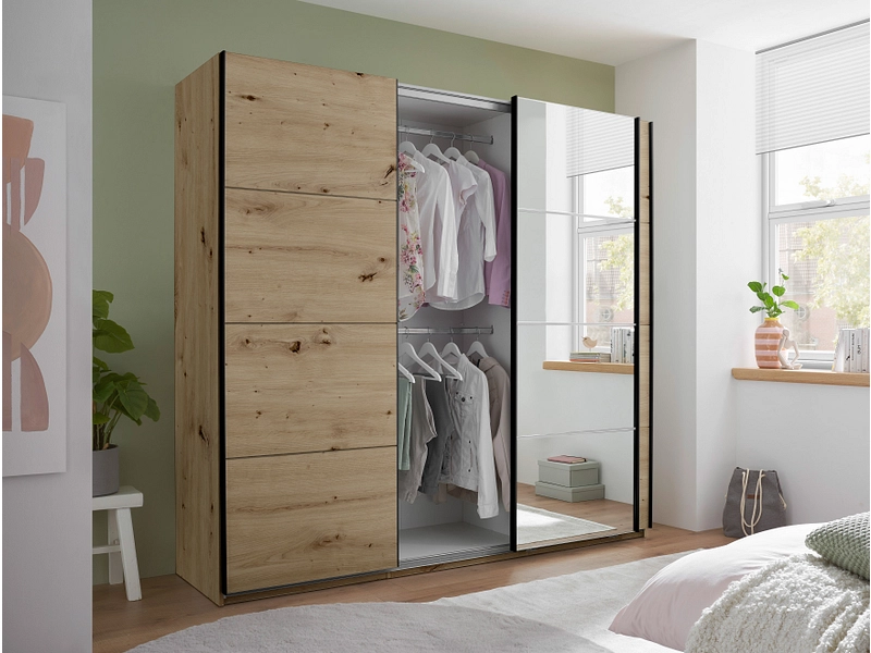 Armadio ante scorrevoli CAPRI quercia artisan