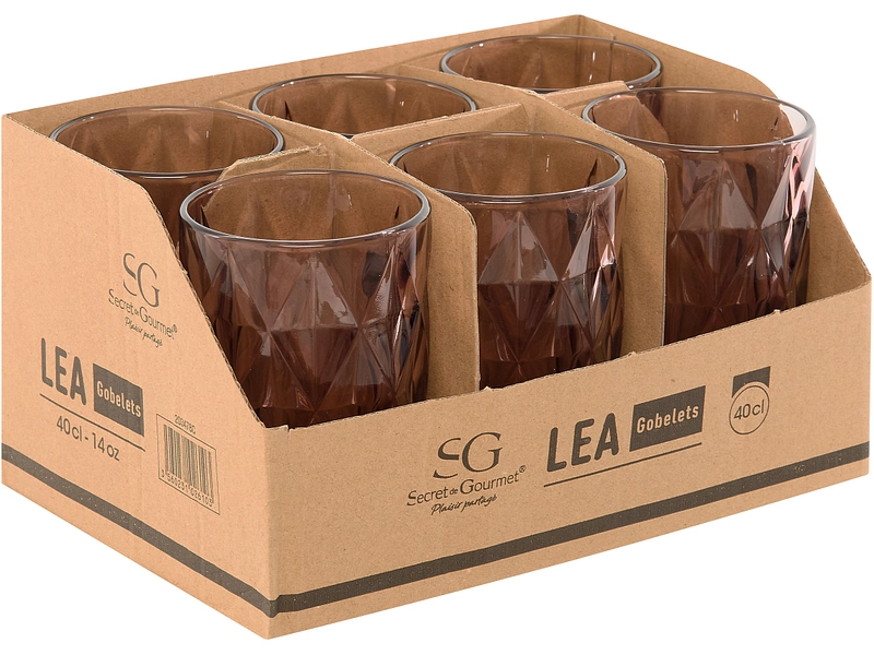 Verre à eau DIAM 1 pièce rose 0.4 L