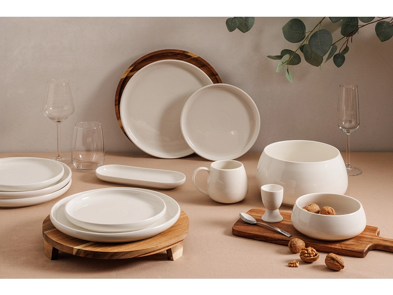 Salatschüssel NORA porzellan weiss