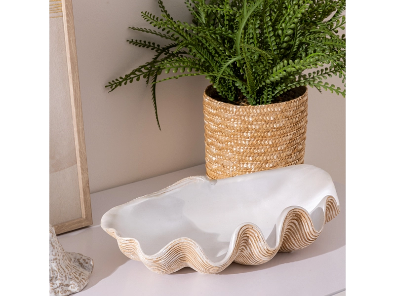 Vide-poches OCÉANE polyrésine blanc