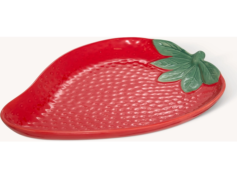 Plat de présentation FRAISE dolomite rouge