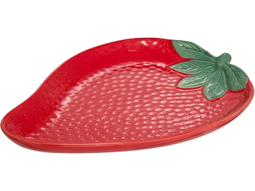 Plat de présentation FRAISE dolomite rouge