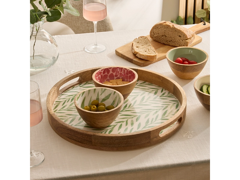 Coupelle INAYA bois massif vert