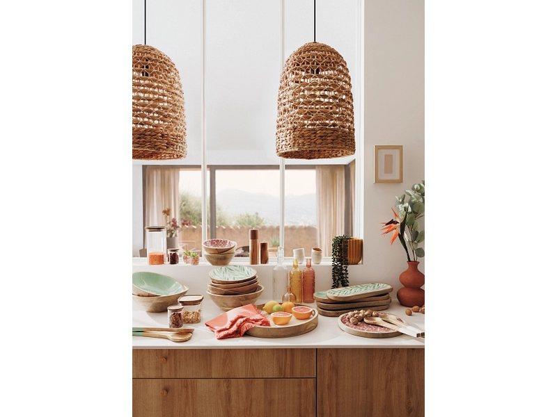 Salatschüssel INAYA massives holz grün