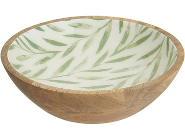 Salatschüssel INAYA massives holz grün